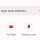 بحث Chrome Canary مع خلفية أرجوانية.